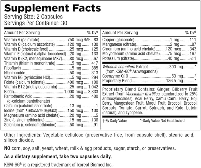 Mt. Angel Vitamins - Daily Womens Multivitamin - Adult Formula with Iron, Calcium, KSM-66 Ashwaganda, and a Potent Proprietary Herbal Blend of The Best Womens Vitamins - 60 Count Capsules