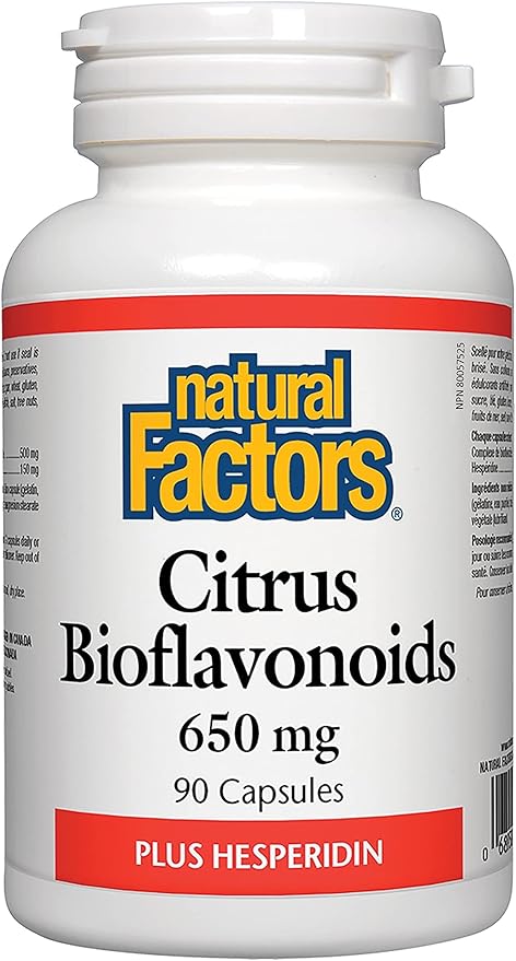 Natural Factors - Citrus Bioflavonoids 650mg, Support for The Body's Use of Vitamin C, 90 Capsules