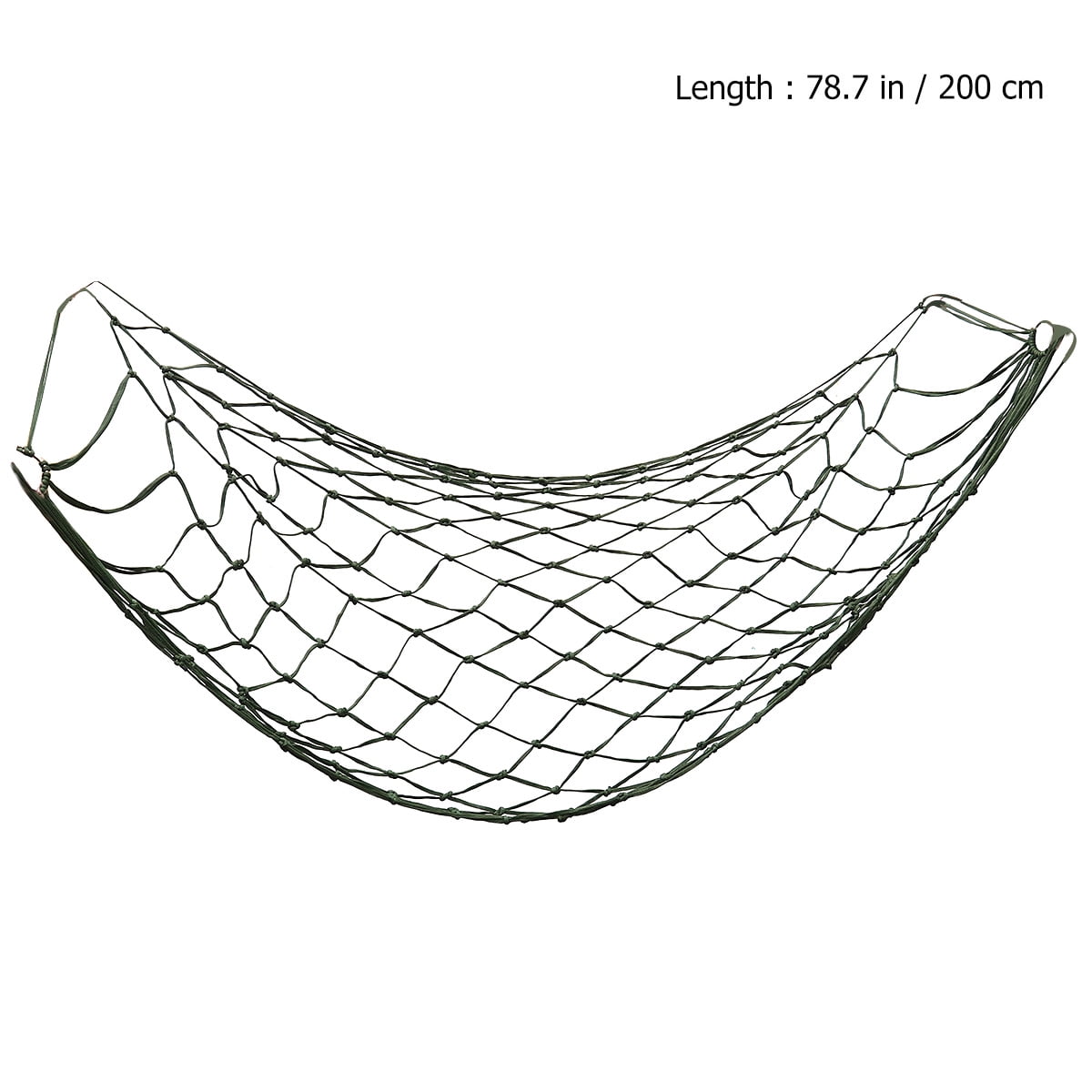 KALLORY 1Set Black Mesh Net Hammock for Hiking and Camping Trips