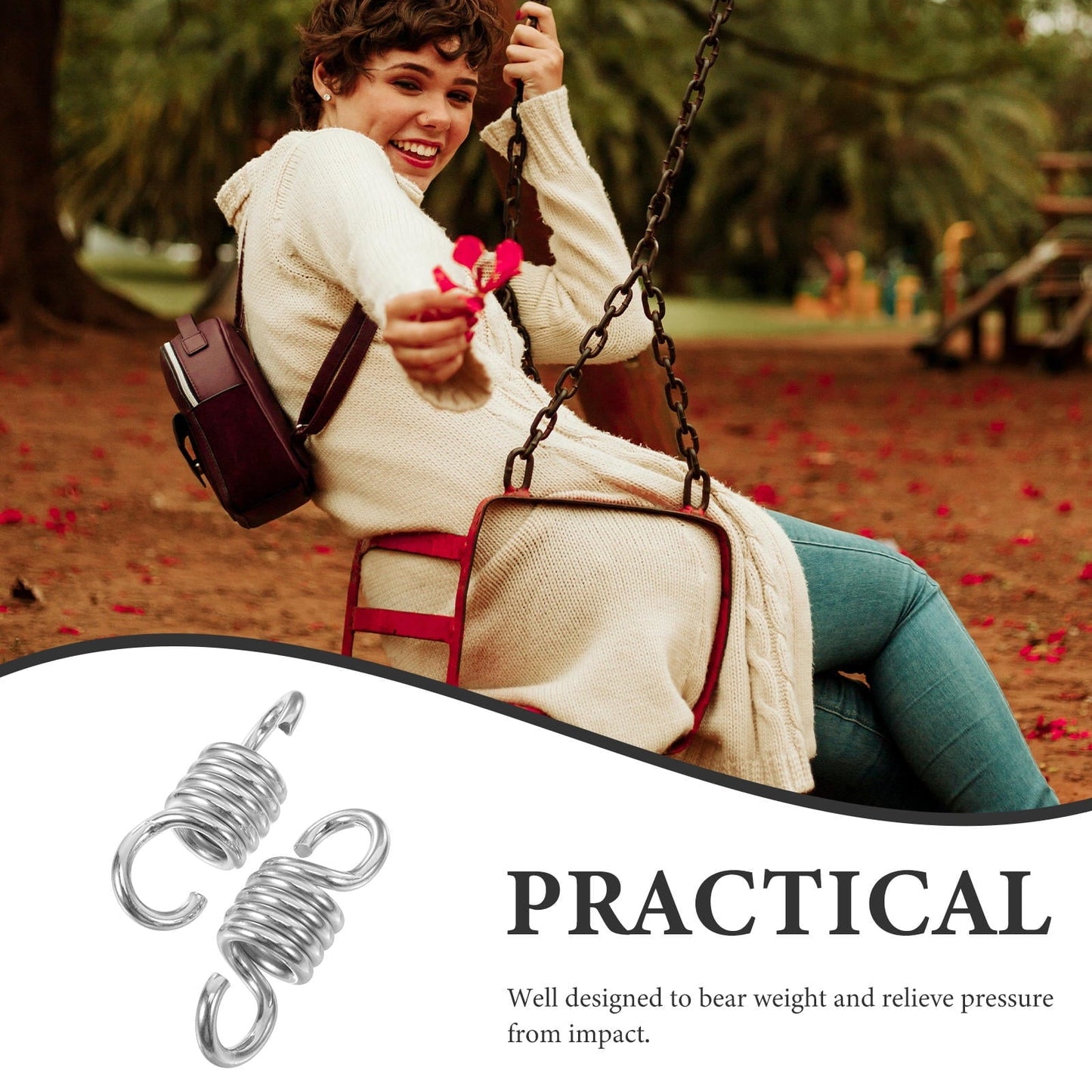 Pawsdot 2Pcs Patio Swing Hanger Springs for Smooth Swinging Experience in Outdoor Settings