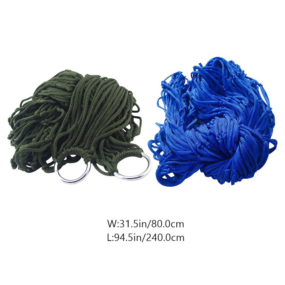 Raindrops Rope Hammocks For Trees Heavy Duty Nylon Hanging Bed Green 2Pcs 94.5X31.5X0.2In