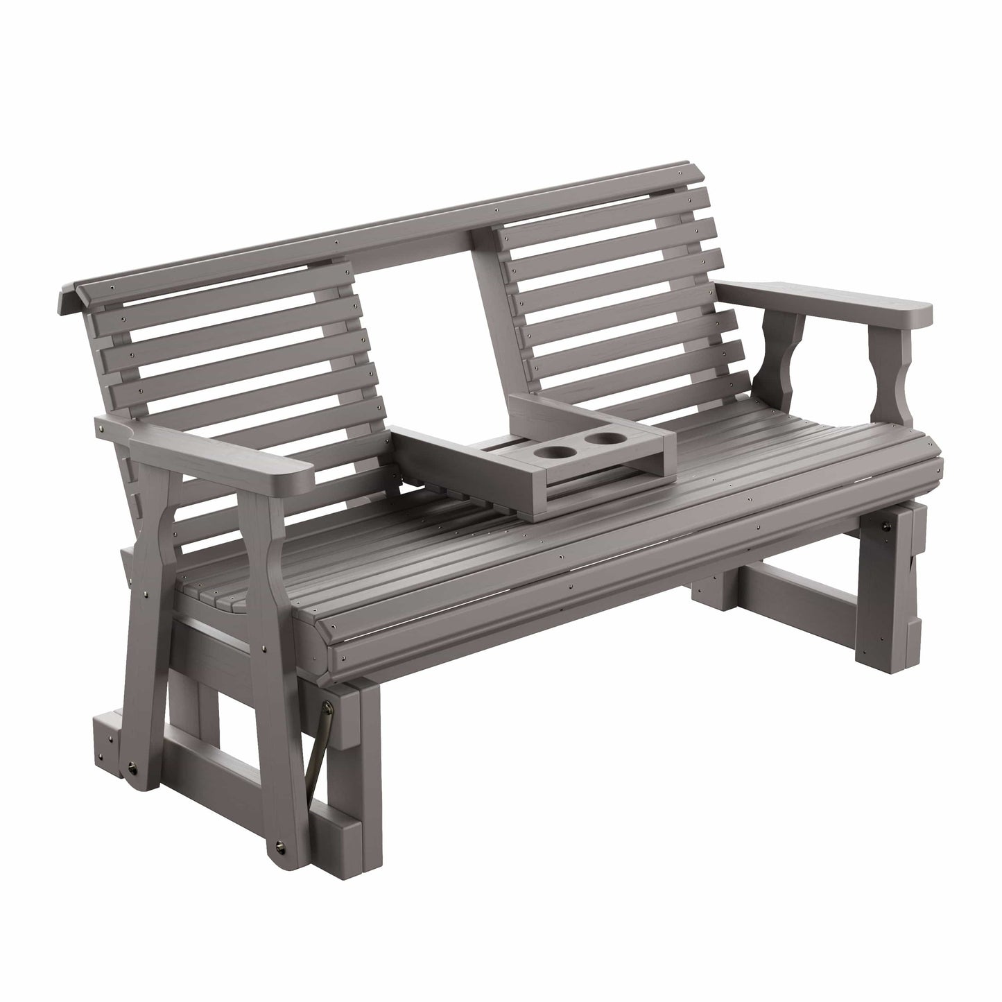 Amish Casual Heavy Duty Rollback Console Glider, 5-Foot, Unfinished