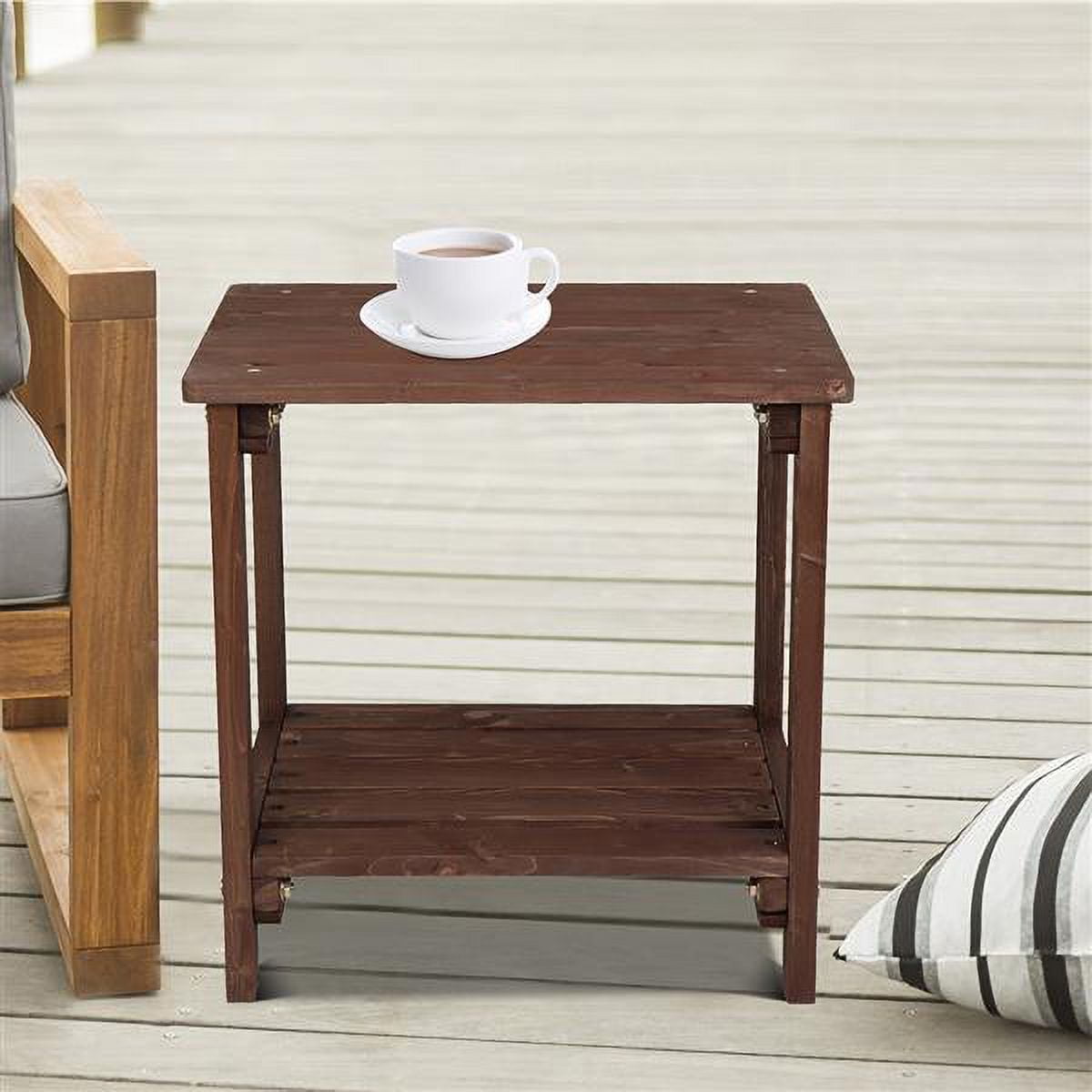 Rectangular Wood Side Table, Sturdy, Versatile for Bedroom, Living Room & Office , Light Brown