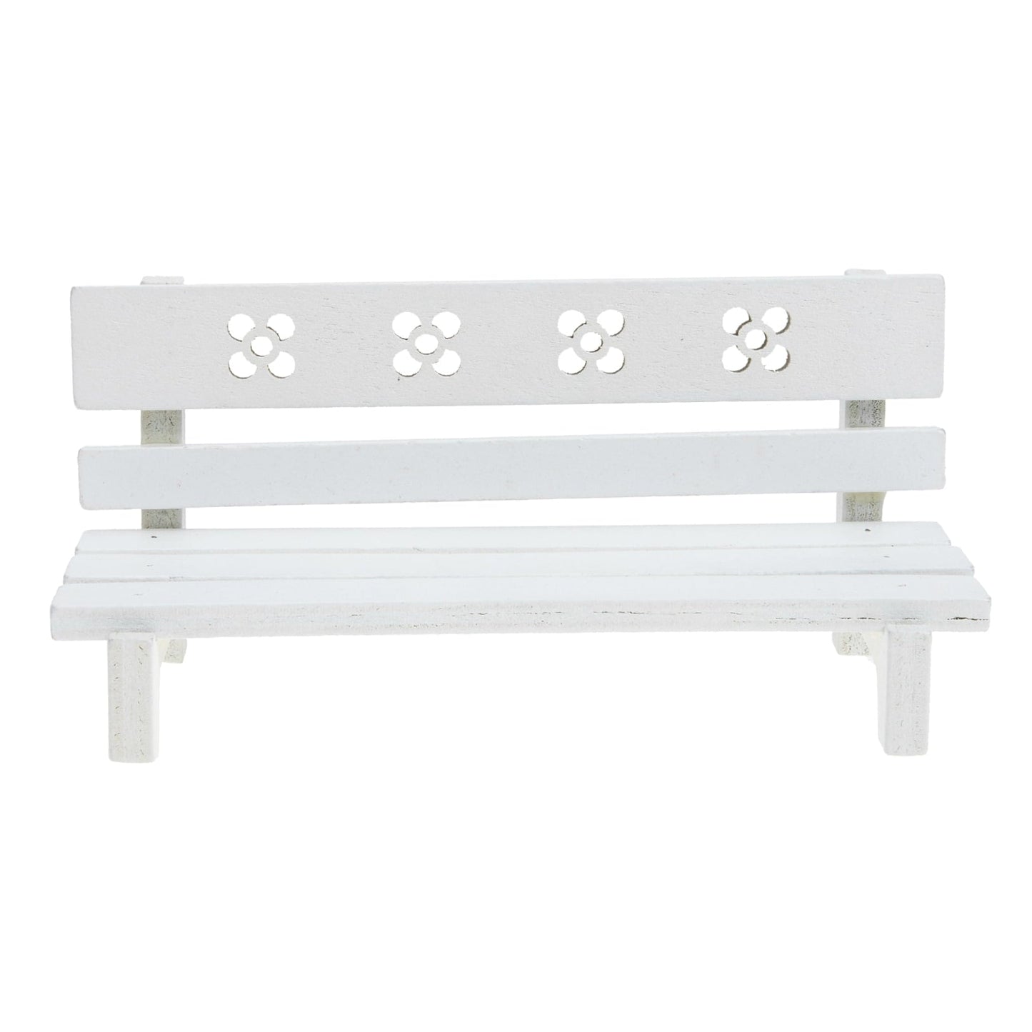 TINKSKY Micro Landscaping Decor Small Bench Miniature Garden Bench White Plastic 1Set Rustic Scene Layout