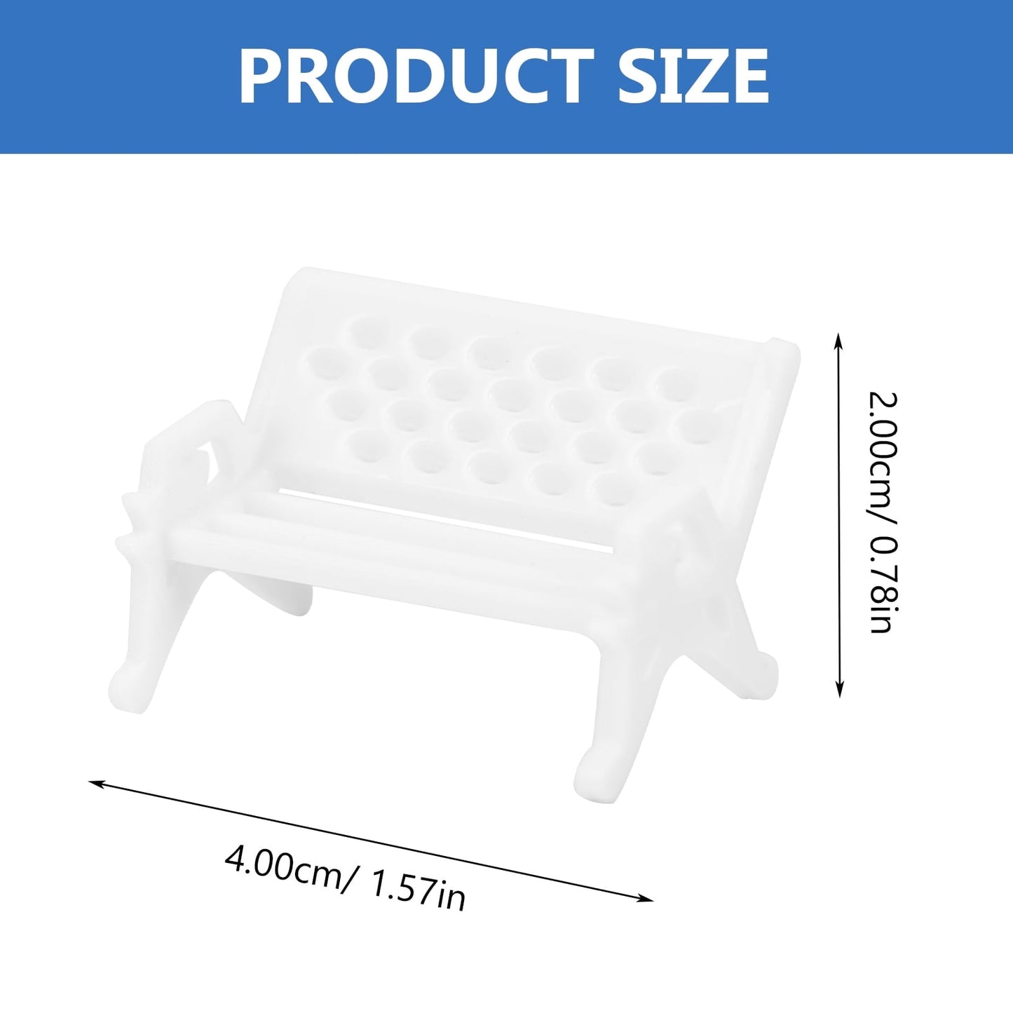 WESIEVYA 6Pcs Mini Garden Bench for Holidays and Birthdays 2.5in