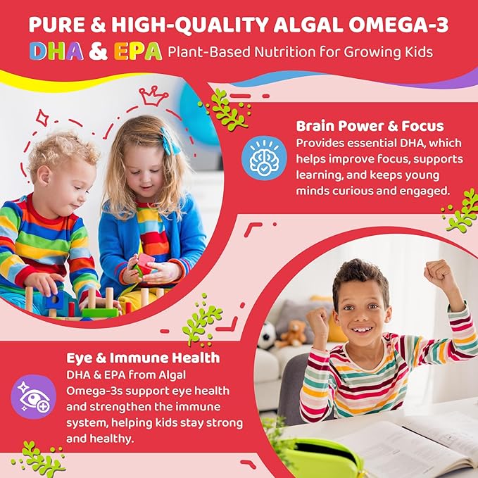 Vitamin D3 K2 Filled Gummies for Kids & Adults, 1000IU/2000IU D3 + K2(MK-7) with Calcium, Magnesium & Algal Omega 3(EPA/DHA) for Bones, Teeth, Muscles, Brain, Low-dose Vitamins, Sugar-Free, 60 Chews