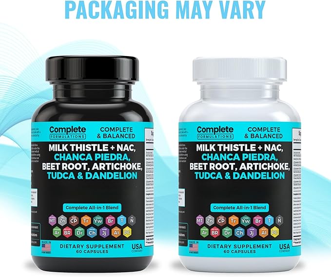 Milk Thistle + NAC Supplement with Dandelion Root Extract, Beet Root Extract, Artichoke Extract, TUDCA & Complete Liver Support Supplement Blend | 60 Capsules