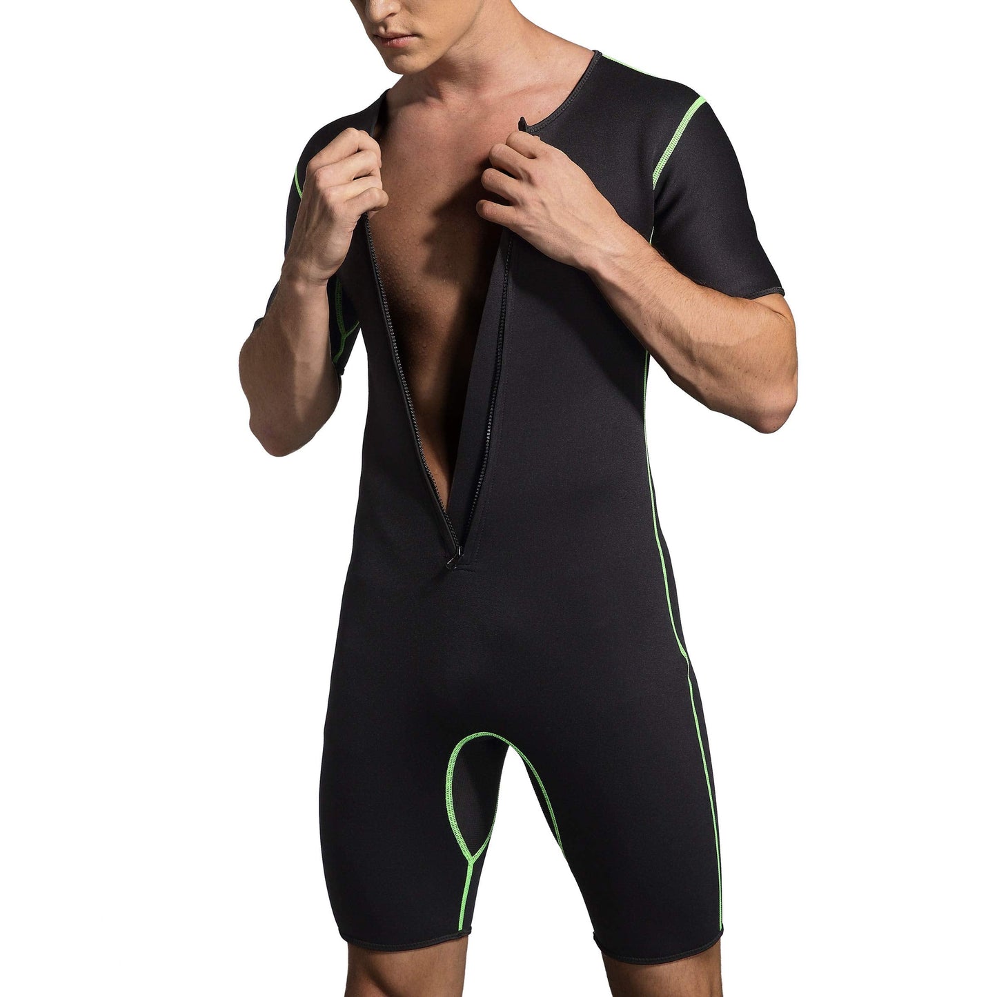 Bakerdani Men's Neoprene Waist Trainer Sauna Suit Body Shaper for Fitness Gym Exercise Training