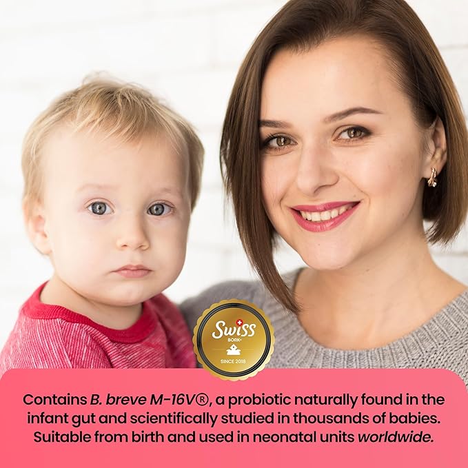 Baby Probiotic Drops with Vitamin D3 — Kids Probiotics for Gut Health, Effective Digestive Support, and Colic Relief – 10ML & 45 Days’ Supply (Halal)