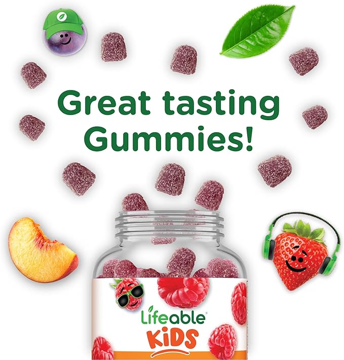 Lifeable Kids Vitamin D Gummies | Vitamin D3 1000iu | Great Tasting Vitamin D3 Gummies | D3 Vitamin for Strong Healthy Bones and Immune Support | Vitamin D for Kids, Boys, Girls | 90 Gummies