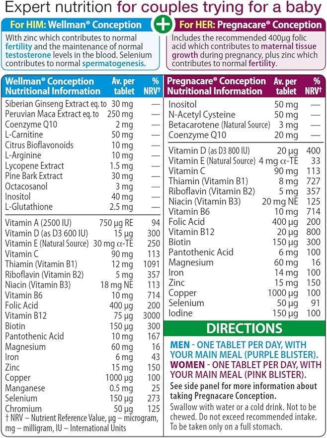 Vitabiotics - Pregnacare - His & Her Conception - 2x30 Tablets