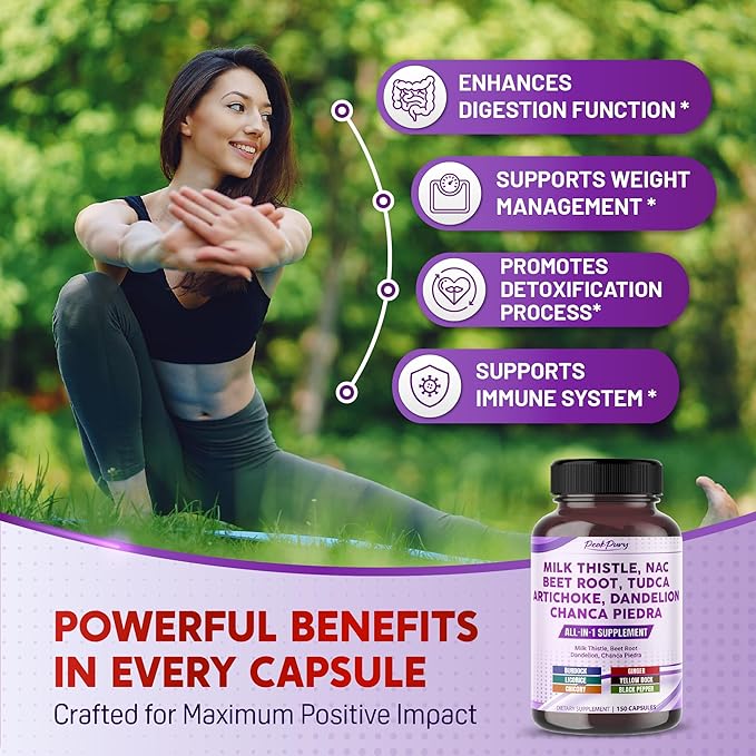 Milk Thistle NAC Beet Root Artichoke Dandelion - Made in USA