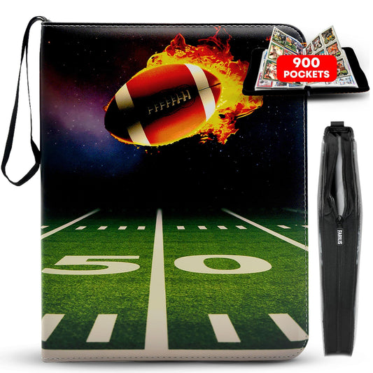 Football Card Binder with 900 Pockets, The Ultimate Football Card Holder Includes 50 Page Storage Sleeves to Organize and Protect Your Sports Cards Like a Pro
