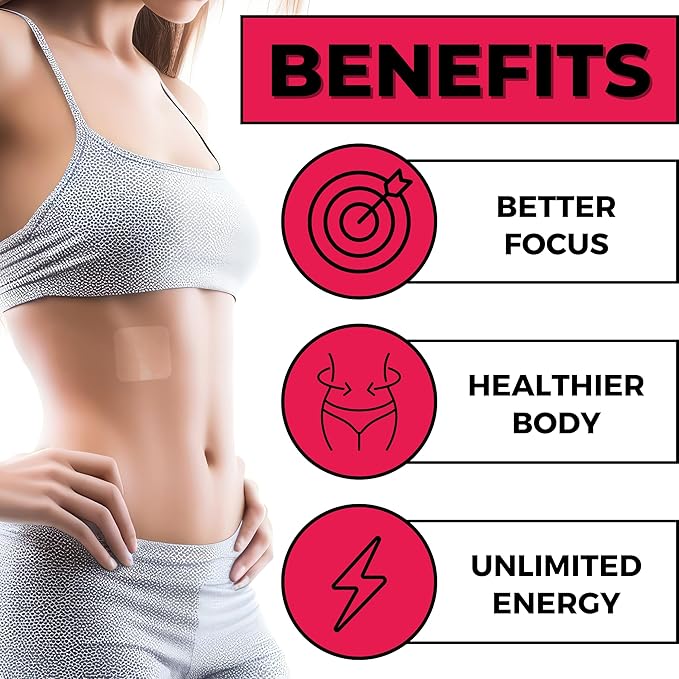 Firming B12 Patches (Pack of 72) - 100% Natural Vitamin Patches for Women, Energy & Body Support, Self-Adhesive Transparent Patches - Enhanced Formula