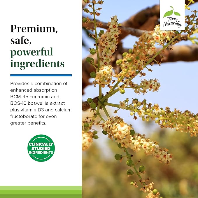 Terry Naturally Healthy Knees & Joints - Dietary Supplement to Support Bone Health & Joint Flexibility - Healthy Knee & Hip Aid with Calcium Fructoborate - 60 Capsules