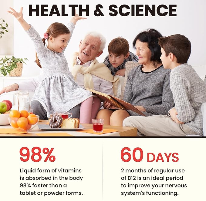 Vitamin B12 Complex 10000 mcg | Vegan Triple Liquid B-12 Drops Sublingual Supplement | Methylcobalamin & Adenosylcobalamin & Hydroxo Blend for Long-Lasting Energy and Healthy Metabolism(2 Pack)