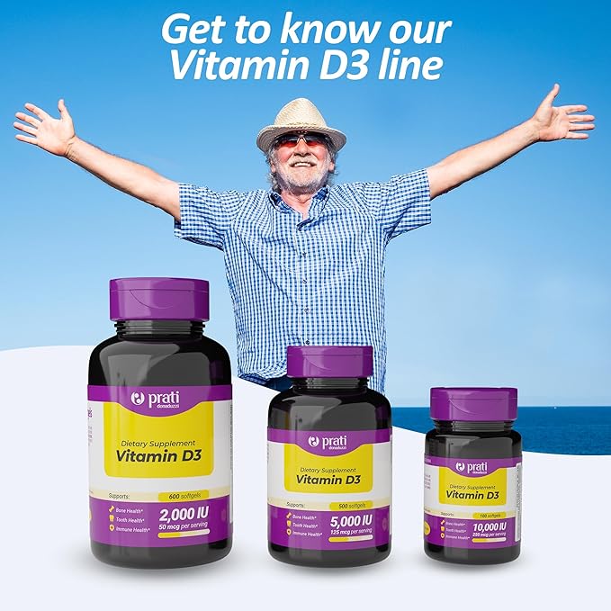 Vitamin D3 2,000 IU – 600 Softgels – Supports Defense System, Bone & Muscle Health – Family Size