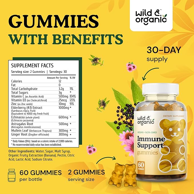 Wild & Organic Sea Moss Gummies for Kids & Immune Support Gummies