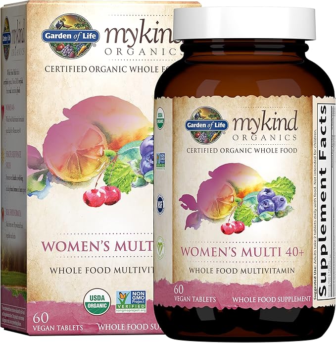 Garden of Life Organics Vitamins for Women 40+ - 60 Tablets & Organics Multivitamin for Men - Men's Once Daily Whole Food Vitamin Supplement Tablets, Vegan, 30 Count