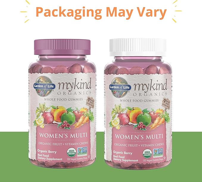 Garden of Life Organics Turmeric Inflammatory Response Gummy & Organics Women's Gummy Vitamins - Berry