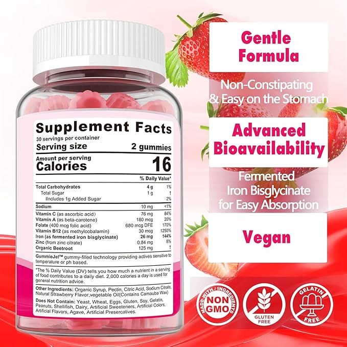 Vitamin B Complex Gummies & Iron Filled Gummies 26mg
