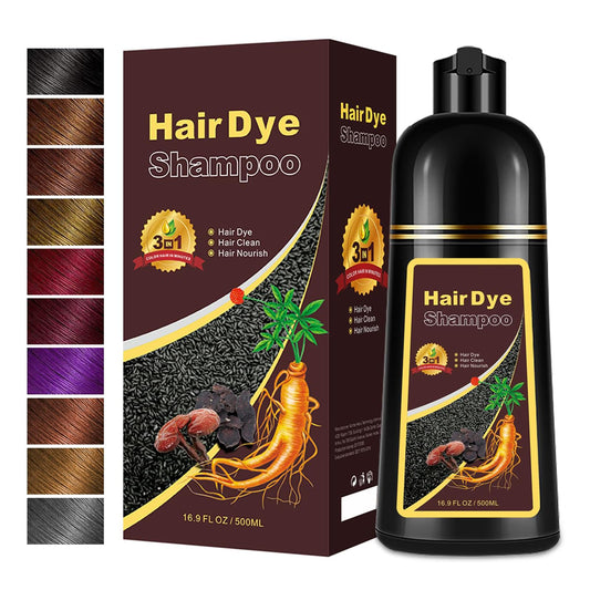 Hair Dye Shampoo 3 in 1, Long-Lasting Hair Color Shampoo with Herbal Ingredients, Instant Magic Hair Dye, Easy Application Shampoo Para Canas for Women Men 16.9 Fl Oz (Cherry Brown)