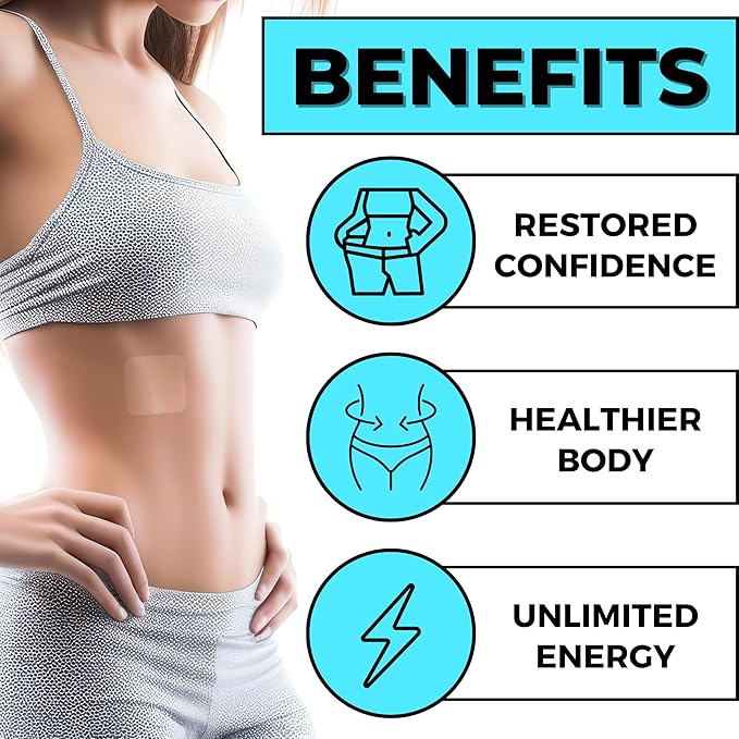 Firming B12 Patches (Pack of 36) - 100% Natural Vitamin Patches for Women, Energy & Body Support, Self-Adhesive Transparent Patches - Enhanced Formula