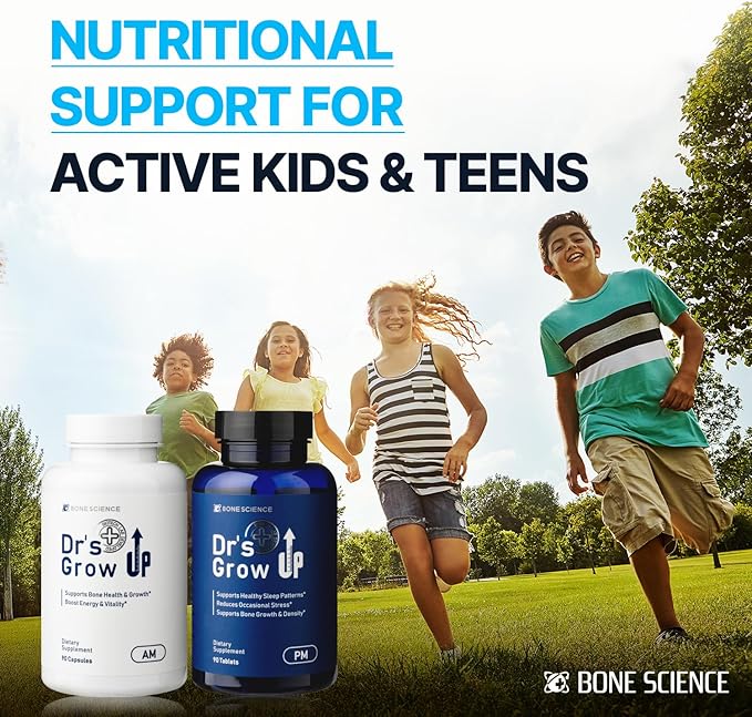 Dr's Grow UP AM & PM - Daily Nutritional Support for Bone & Joint Health - 90 Capsules & 90 Tablets