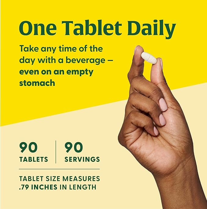 MegaFood Vitamin D3 2000 IU (50 mcg) - Vitamin D Supplements With Real Food, Immune Support, Supports Bones, Teeth & Muscles, Vegetarian, Certified Non-GMO, Kosher – 90 Tablets, 90 Servings