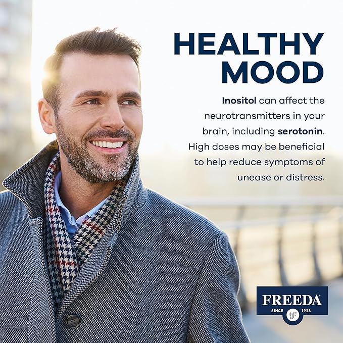 FREEDA Pure Inositol Capsules - Myo-Inositol for Hormonal Balance, Ovarian Function & Mood Support - Kosher, Vegetarian, Made in USA - 100 Count, 100-Day Supply - Supports Membrane Health