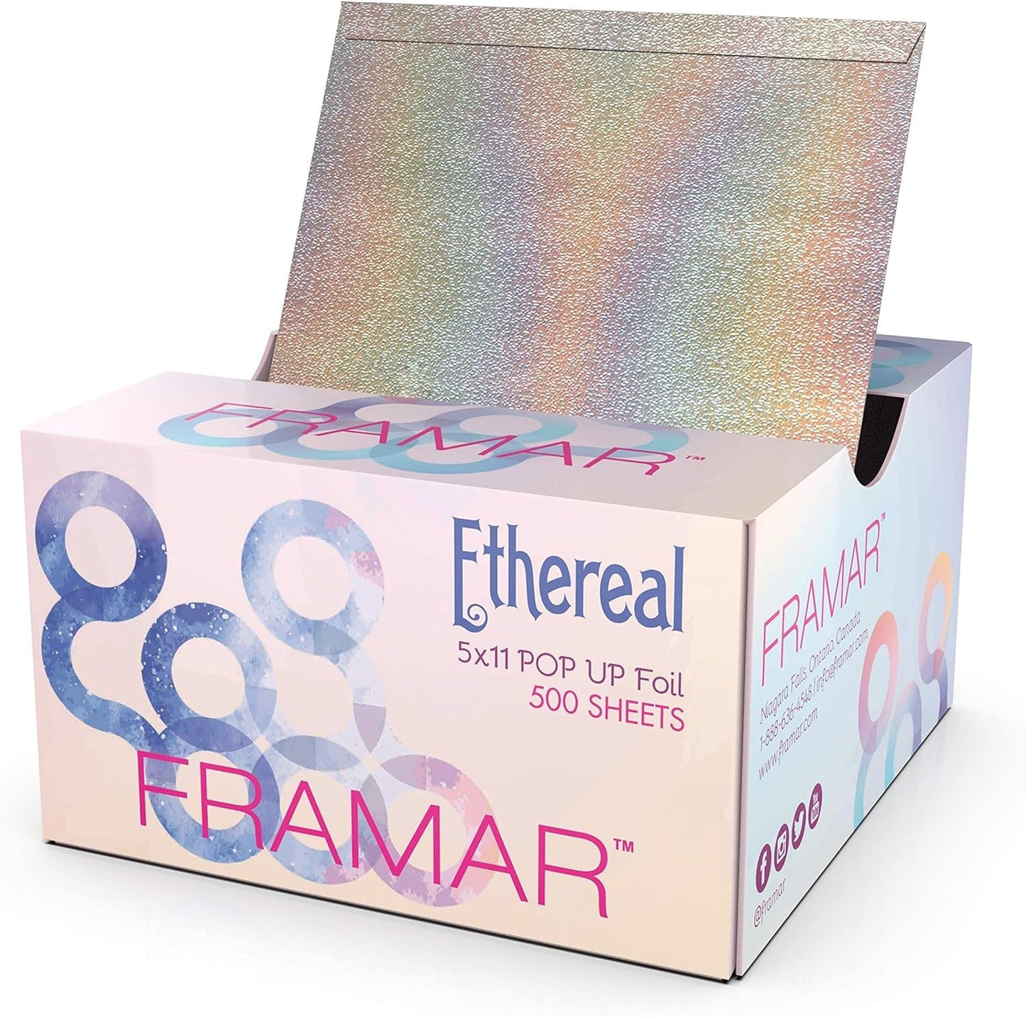 Framar Ethereal Pop Up Hair Foil, Aluminum Foil Sheets, Hair Foils For Highlighting - 500 Foil Sheets