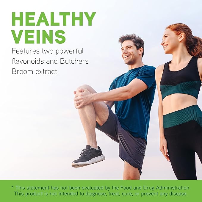 DAVINCI Labs Healthy Veins - Dietary Supplement to Support Vascular Health and Proper Structure of Leg Veins* - with Vitamin C, Diosmin, and More - Gluten-Free - 60 Vegetable Capsules