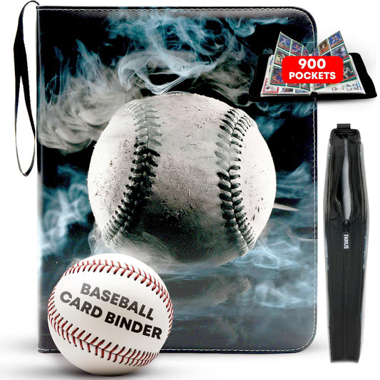 Baseball Card Binder with 900 Pockets, The Ultimate Baseball Card Holder Includes 50 Page Storage Sleeves to Organize and Protect Your Sports Cards Like a Pro