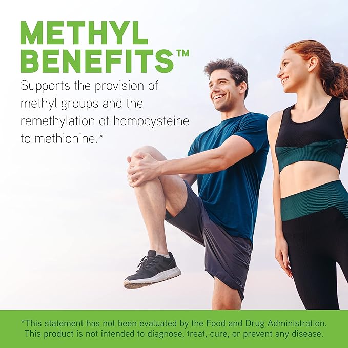 DAVINCI Labs Methyl Benefits - Helps Support Brain Health, Heart Health, Detoxification & More with Folate, Vitamin B12 & More* - Vegetarian, Gluten-Free - 60 Capsules