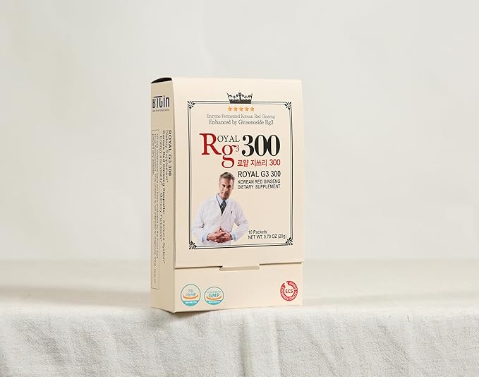 RG3 300- Ginsenosides Rg3 Enhanced (Rg3 : 50mg/Sachet) Korean Red Panax Ginseng Powder-Made in Korea, 10 Sachets, Rare Ginsenoside