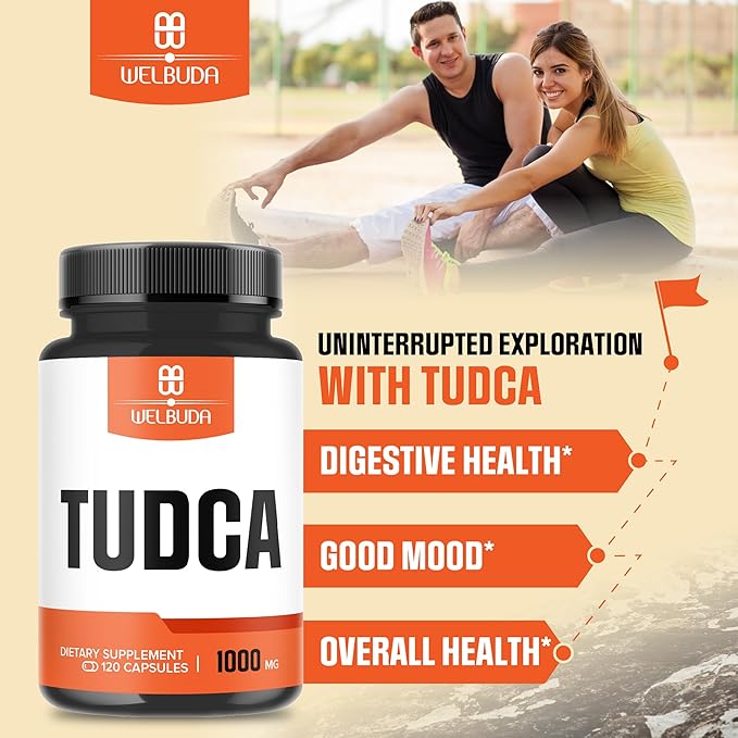 8in1 Tudca 1000mg Supplement - 120 Capsules for 2 Months - Extra Strength with Milk Thistle, Probiotics, Beet Root, Dandelion & More - Support for Immune System, Digestion Health & Brain Health