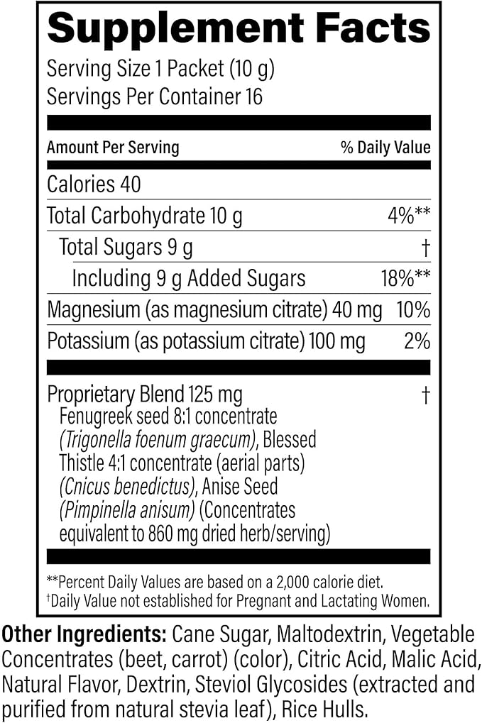 UpSpring Milkflow Electrolyte Breastfeeding Supplement Drink Mix with Fenugreek | Berry Flavor | Lactation Supplement to Support Breast Milk Supply & Restore Electrolytes | 16 Drink Mixes