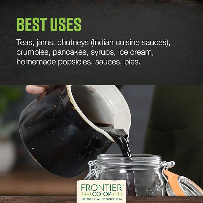 Frontier Co-op Organic Dried Elderberries, 1lb Bulk Bag, European Whole | Kosher and Non-GMO Organic Elderberry Berries Dried, for Tea, Immune Support