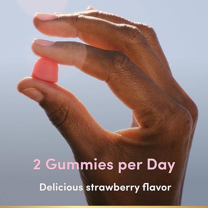 Nature's Bounty Optimal Solutions Hair, Skin and Nails Pectin Gummies, 2500 mcg Biotin Per Serving, No Stick Gummy, Vegetarian Formula, Strawberry Flavor, 200 count, 100 Total Servings