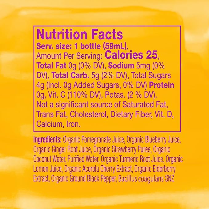 Vive Organic Immune Support Elderberry Shot, Cold-Pressed Turmeric & Ginger, Gluten Free, Vegan, Immunity Boost Elderberry, 2 Fl Oz (Pack of 12)