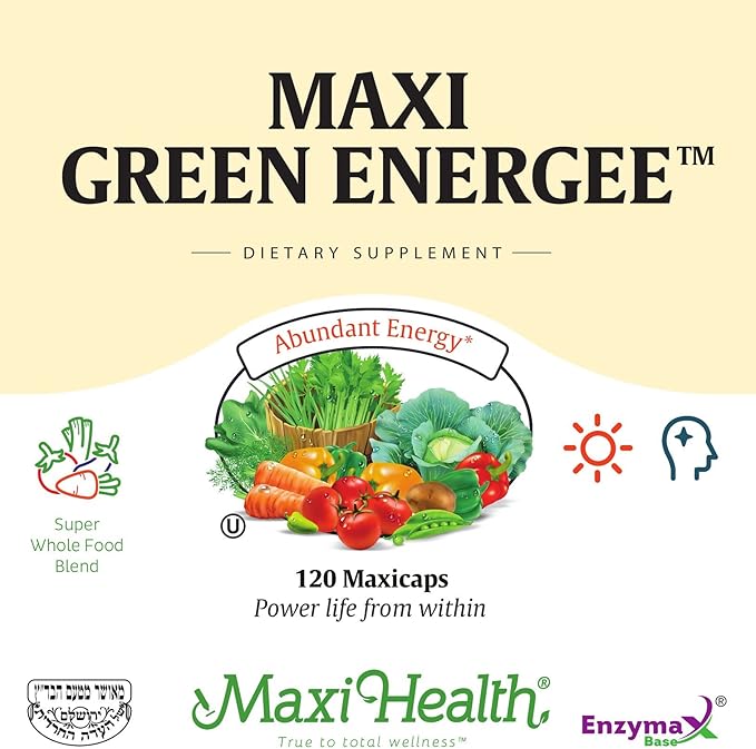 Maxi Health Max Energee - Natural Energy and Stamina Booster - 180 Tablets - Kosher