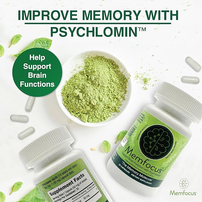 100mg Memory Health Capsules – Enhance Memory, Focus, and Mental Clarity with Psychlomin (6-MSITC) – 30 Capsules for Peak Memory Performance.
