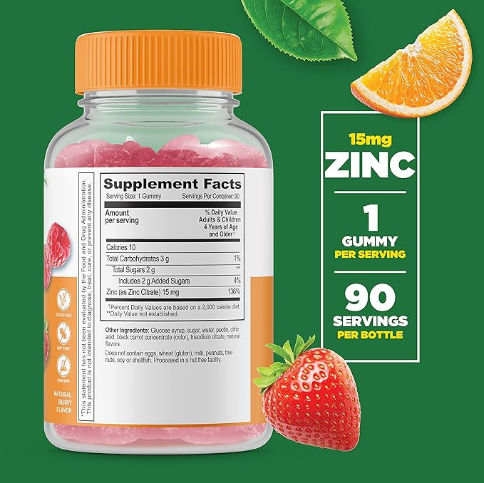 Lifeable Zinc Kids + Biotin Kids, Gummies Bundle - Great Tasting, Vitamin Supplement, Gluten Free, GMO Free, Chewable Gummy