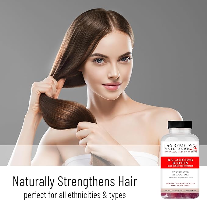 Dr.'s Remedy Biotin Gummies for Hair Skin and Nails Vitamins - 5,000 mcg Organic Vegan and Gluten Free