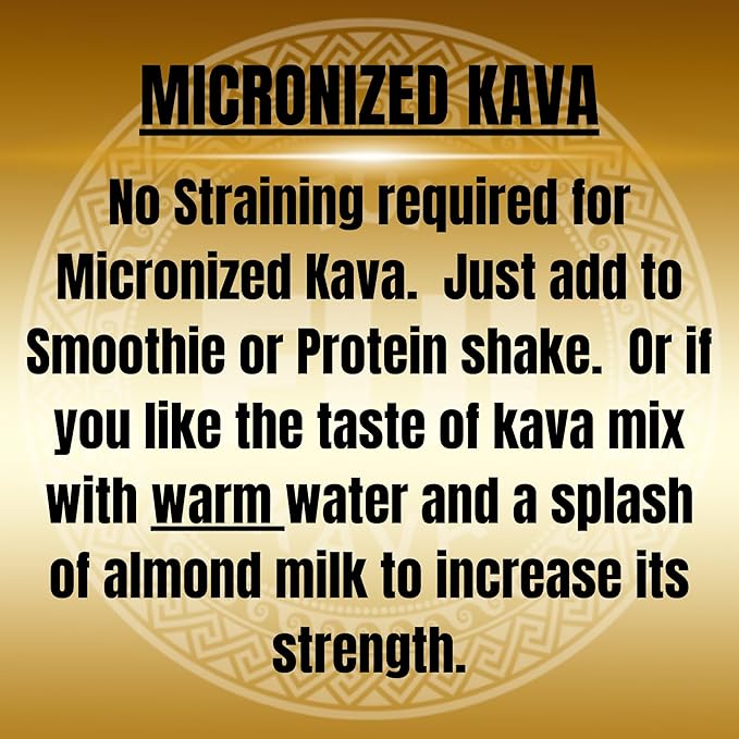 TUI KAVA Premium Wellness KAVA - MICRONIZED Noble Kava 100g (3.5oz) - Trial/Travel Size | Very Heady | All Natural Relaxation | Increase Focus | Mood/Sleep Support | Stress Relief | NO Straining