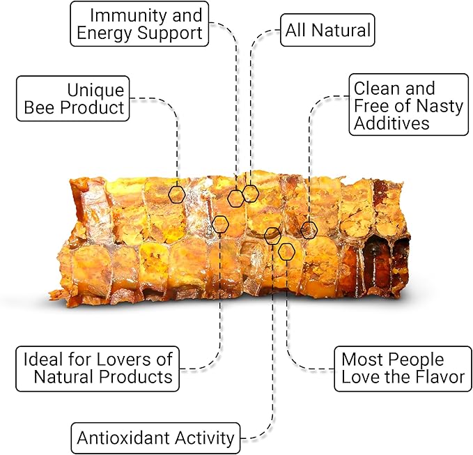 Organic Bee Bread - Natural Fermented Pollen, Multivitamin for breast growth, Superfood for men, women, Vital Proteins, Immune Support & Energy Supplement