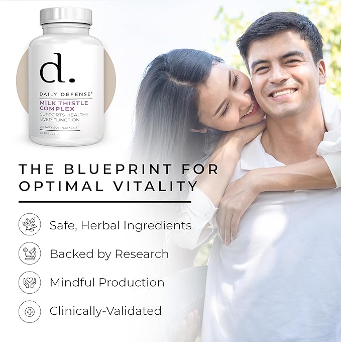 Pure Milk Thistle Herbal Supplements - 450mg Milk Thistle Extract for Liver Detox & Liver Support Supplement - Vegan Dietary Supplements for Women & Men, 60 Tablets