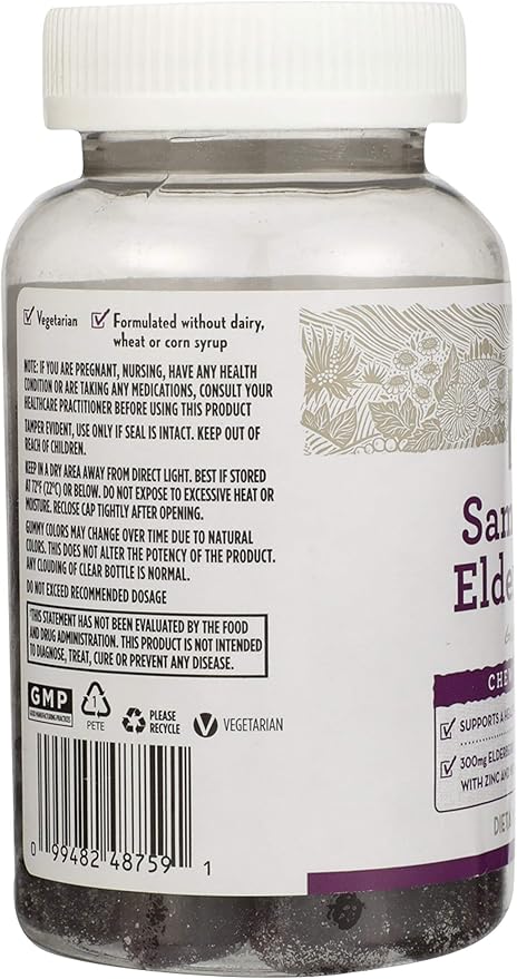 365 by Whole Foods Market, Gummy Elderberry, 60 Count (Pack of 2)