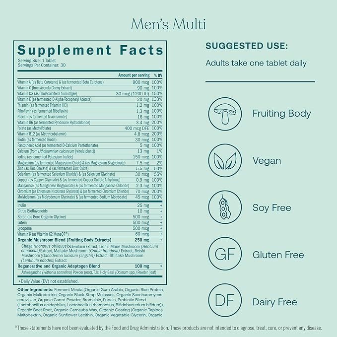 True Grace One Daily Men’s Multivitamin (30 Vegan Tablets) + One Daily Women’s Multivitamin (30 Vegan Tablets) - Non-GMO & Gluten Free - 30-Day Supply of Each