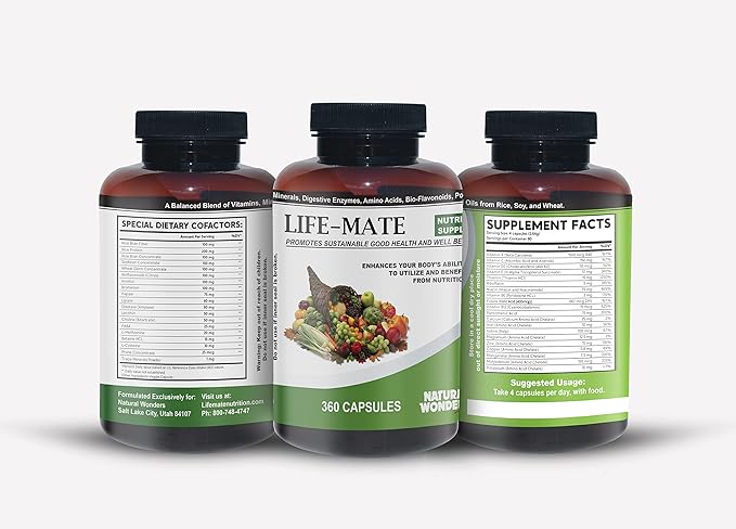 Natural Wonders Life Mate – Multivitamin Supplement | Prenatal Multi-Vitamins for Women with Nutritional and Immune Support | Energy Supplements for Men & Women (360 Capsules)